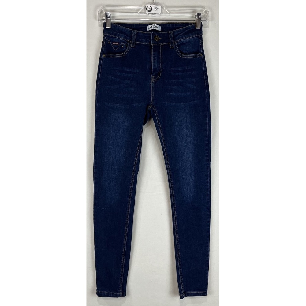 GUC Elena Boteli Women's Dark Wash Skinny Denim Jeans Stretch High Rise Size M